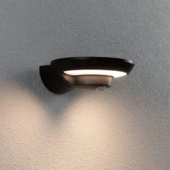 Paulmann LED-Solar-Außenwandlampe Bordola, Sensor, anthrazit