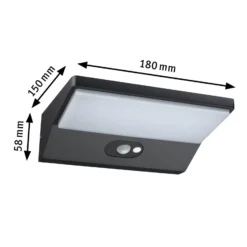 Paulmann 94335 LED-Solar-Wandlampe Sensor Tiefe 15