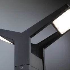 Paulmann LED-Wegeleuchte Juntea, anthrazit, Sensor, 2-fl.