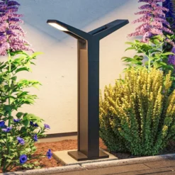 Paulmann LED-Wegeleuchte Juntea, anthrazit, Sensor, 2-fl.