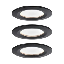 Paulmann Nova Coin 3x rund 3Stepdim starr schwarz