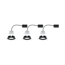 Paulmann Nova Coin 3x rund 3Stepdim starr schwarz