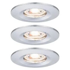 Paulmann Nova mini Einbauspot 3er-Set IP44 Chrom