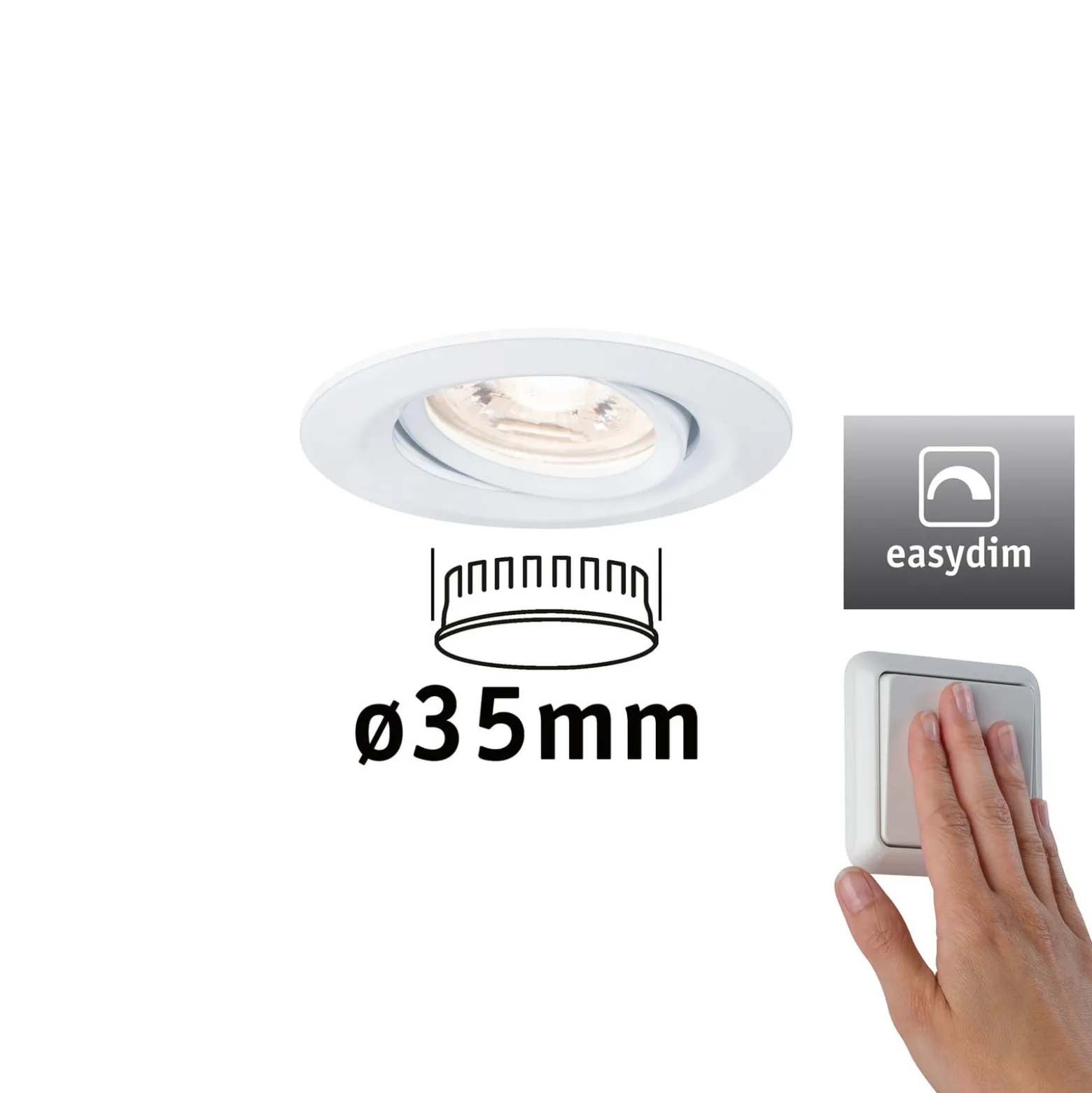 Paulmann Nova mini Plus Einbauspot easydim weiß