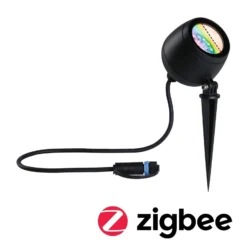 Paulmann Plug & Shine LED-Spot Kikolo Erdspieß, ZigBee, RGBW