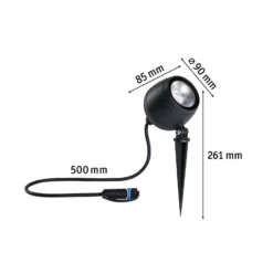 Paulmann Plug & Shine LED-Spot Kikolo, 3.000 K, 60°, Alu