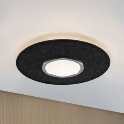 Paulmann Smart LED-Deckenlampe Tulga, anthrazit Ø 45 cm Filz