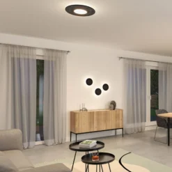 Paulmann Smart LED-Deckenlampe Tulga, anthrazit Ø 45 cm Filz