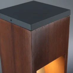 Paulmann Trabia LED-Sockelleuchte Holz, Höhe 60 cm