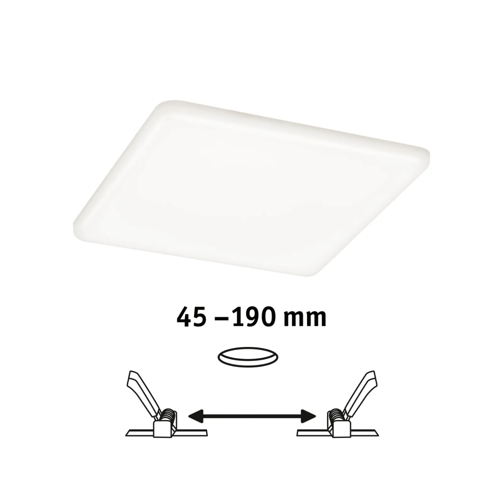 Paulmann Veluna LED-Einbauleuchte 4.000K 18,5x18,5