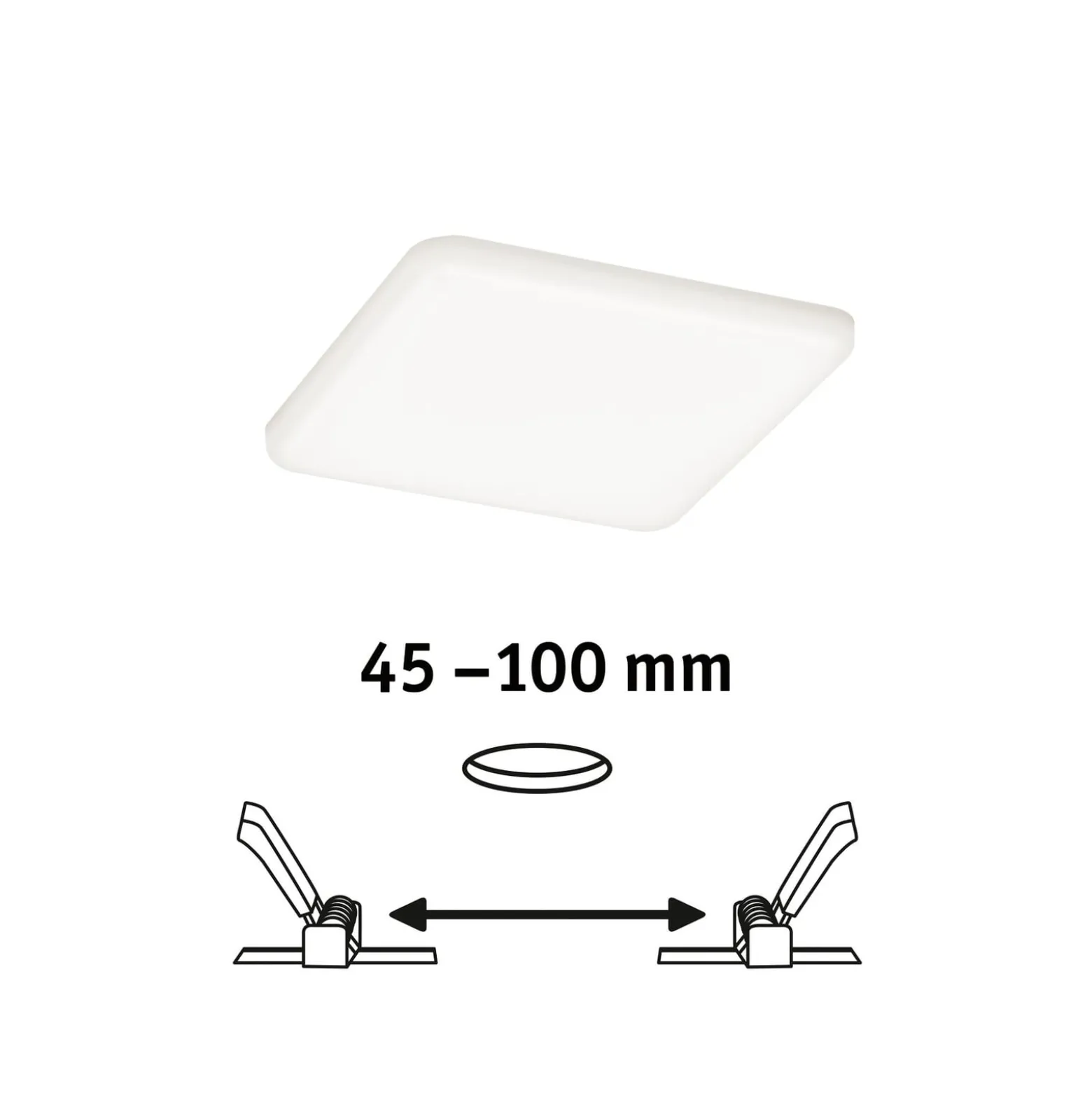 Paulmann Veluna LED-Einbauleuchte 4.000K 12,5x12,5