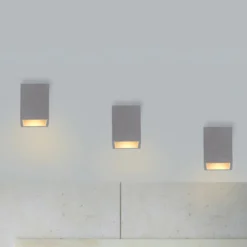 Paul Neuhaus Deckenlampe Eton, grau, Beton, 11cm x 11cm, G9