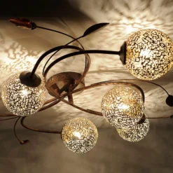 Paul Neuhaus Deckenlampe Greta, 65 cm, 6-flg., Metall, G9