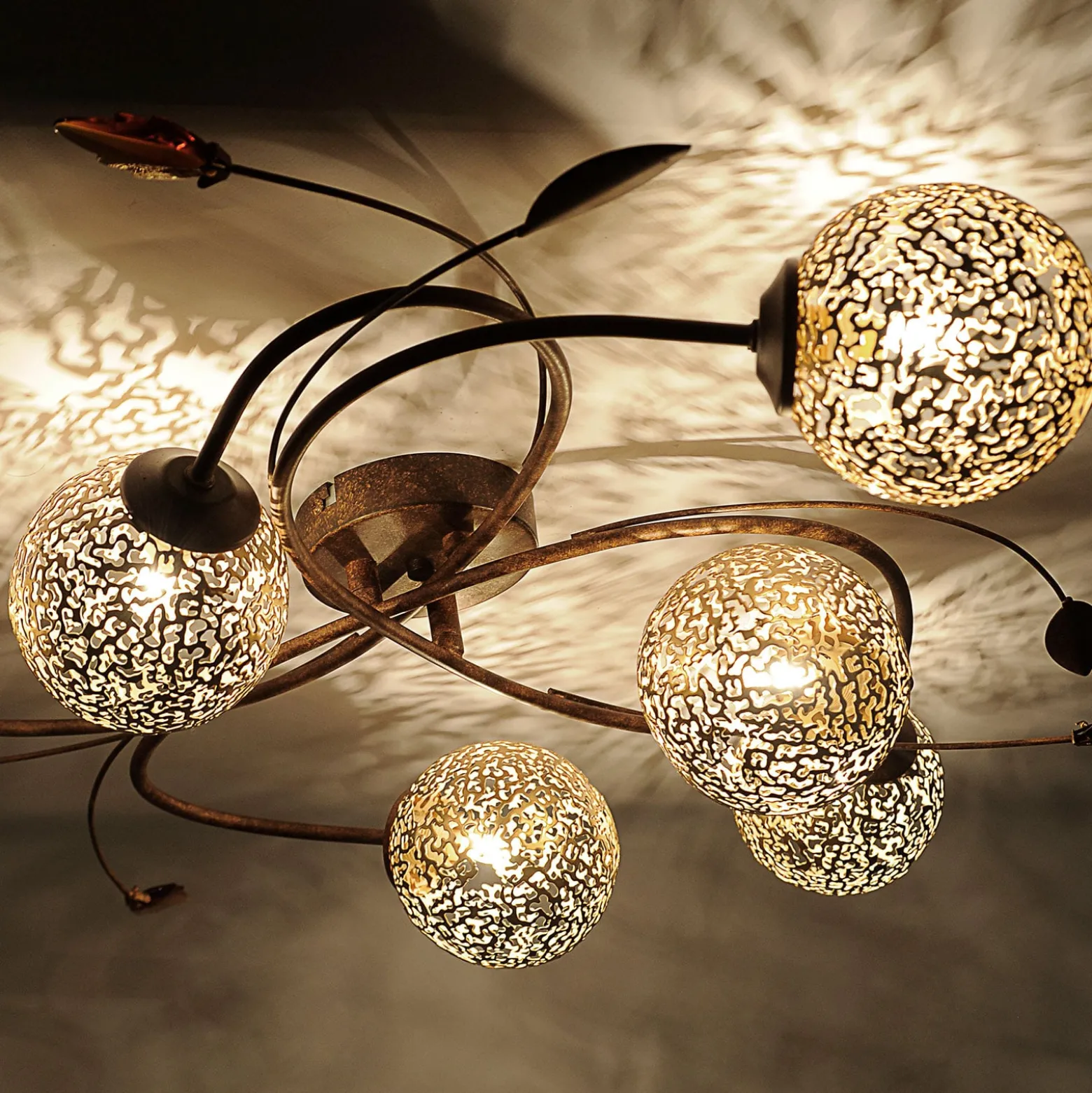 Paul Neuhaus Deckenlampe Greta, 65 cm, 6-flg., Metall, G9