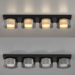 Paul Neuhaus LED-Deckenlampe Rika, 70 cm, Glas, dimmbar