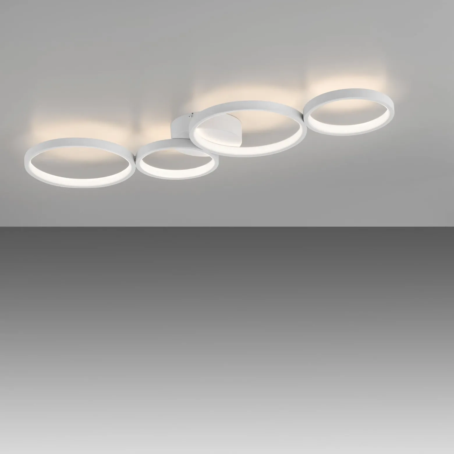 Paul Neuhaus LED-Deckenlampe Kiringe, weiß, Metall, dimmbar