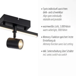 Paul Neuhaus LED-Deckenstrahler Barik, 26 cm, verstellbar