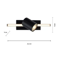Paul Neuhaus LED-Deckenstrahler Barik, 26 cm, verstellbar