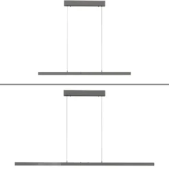 Paul Neuhaus LED-Hängelampe Adriana Comfort Lift, grau, CCT