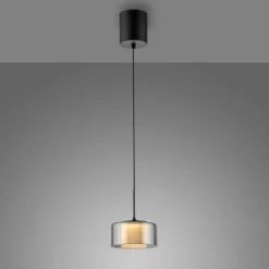 Paul Neuhaus LED-Hängelampe Rika, Ø 15 cm, Glas, dimmbar