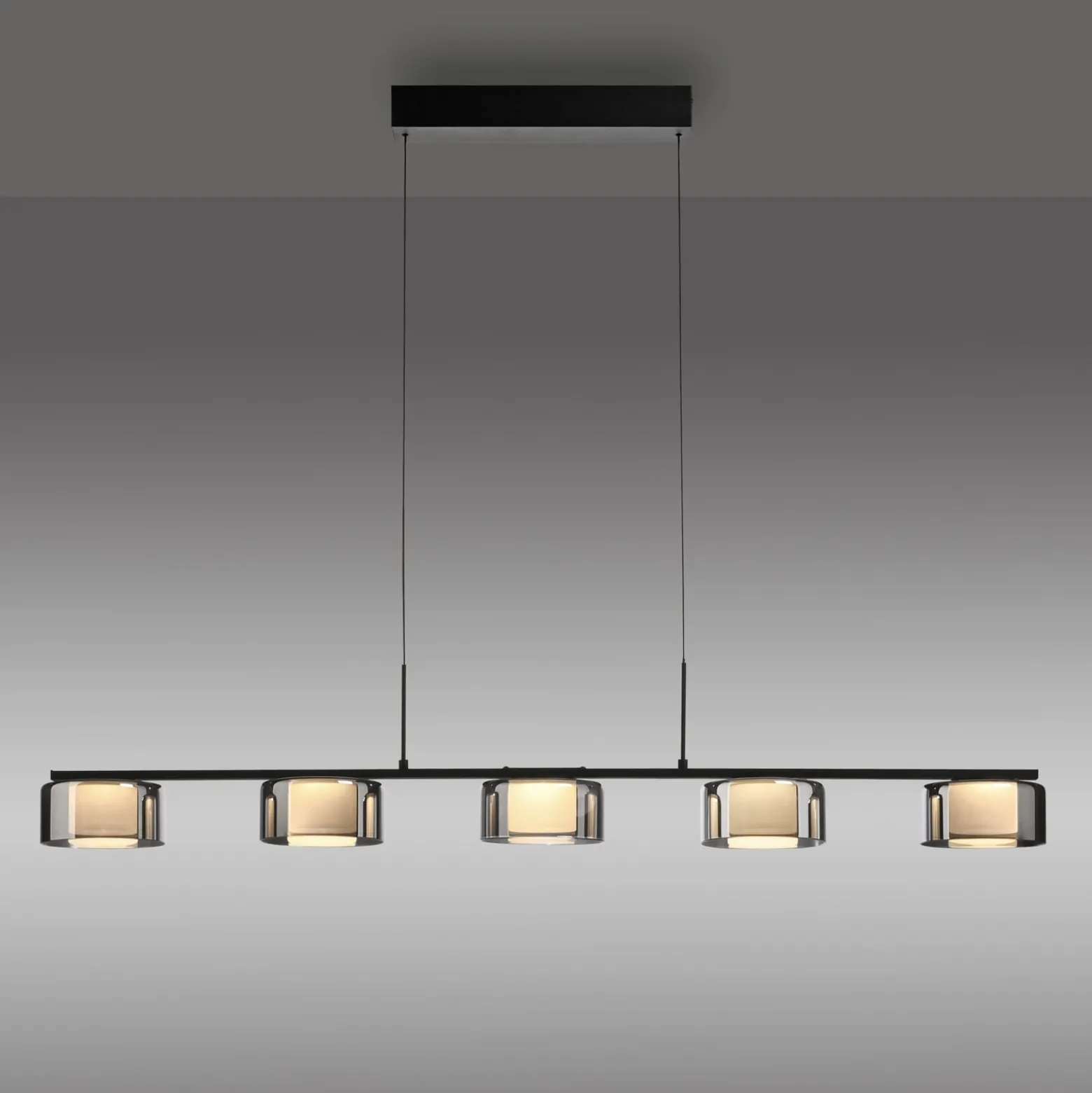 Paul Neuhaus LED-Hängelampe Rika, 119 cm, Glas, dimmbar