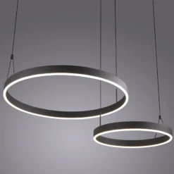Paul Neuhaus LED-Pendellampe Esko, schwarz, Länge 90 cm