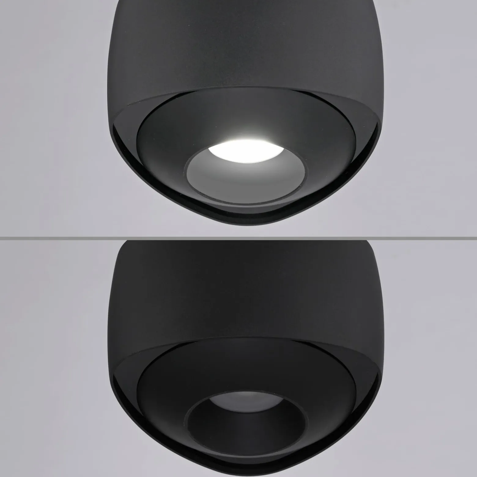 Paul Neuhaus LED-Pendelleuchte Q-Stretto, schwarz, Ø 14,5cm