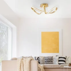 Paul Neuhaus Melinda LED-Deckenlampe gold dimmbar