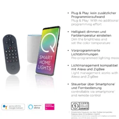 Paul Neuhaus Q-Beluga LED-Deckenleuchte, stahl