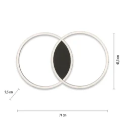 Paul Neuhaus Q-MARKO LED-Deckenleuchte, 2fl, rund