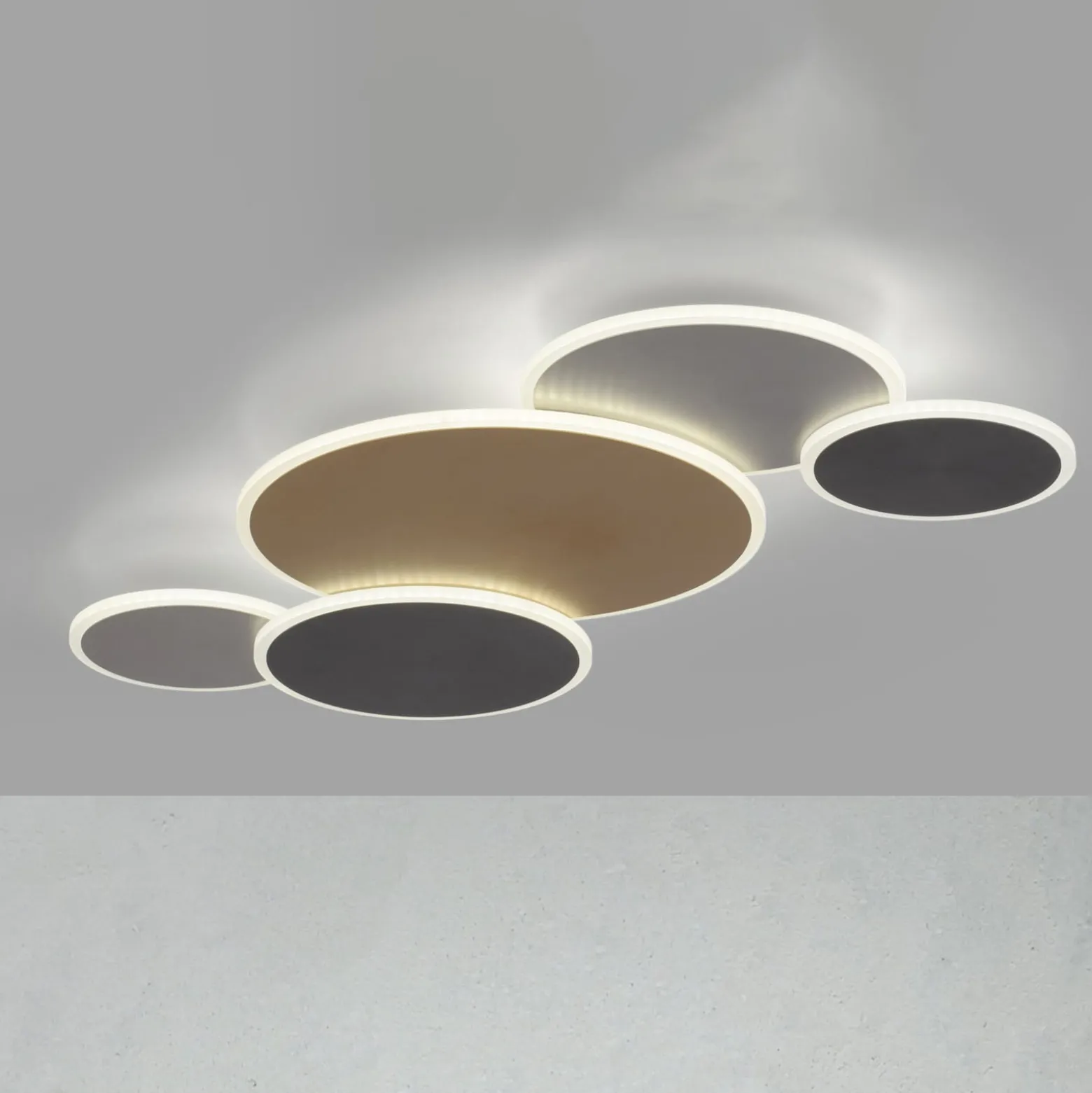 Paul Neuhaus Q-Piato LED-Deckenleuchte fünfflammig