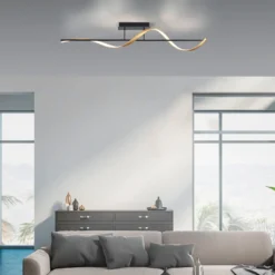 Paul Neuhaus Q-Swing Deckenlampe anthrazit/messing