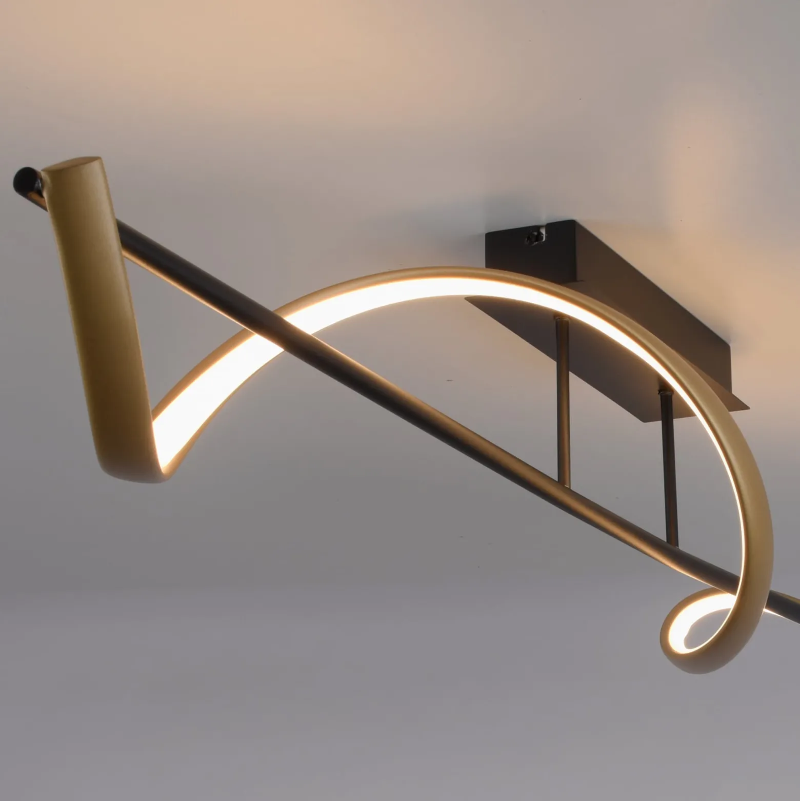 Paul Neuhaus Q-Swing Deckenlampe anthrazit/messing