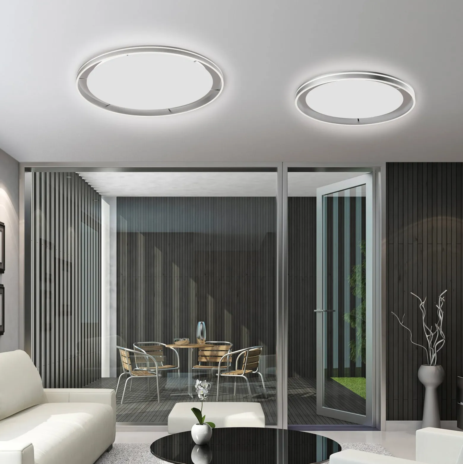 Paul Neuhaus Q-VITO LED-Deckenlampe 59cm stahl
