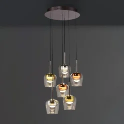 Paul Neuhaus Smart-LED-Hängelampe Q-Kon multicolor 6-flammig