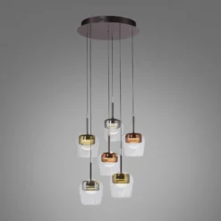 Paul Neuhaus Smart-LED-Hängelampe Q-Kon multicolor 6-flammig