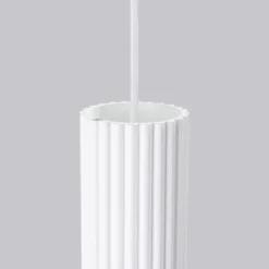 Pendellampe Karbon, weiß, Länge 45 cm, Aluminium, 3-flg.