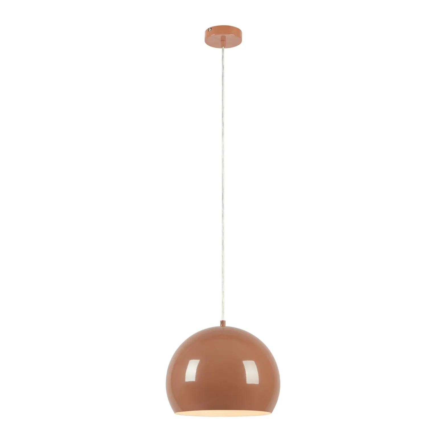 Pendellampe Pop, Ø 28 cm, braun, Metall