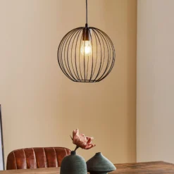Pendelleuchte Cumera mit Käfigschirm, Ø 30cm