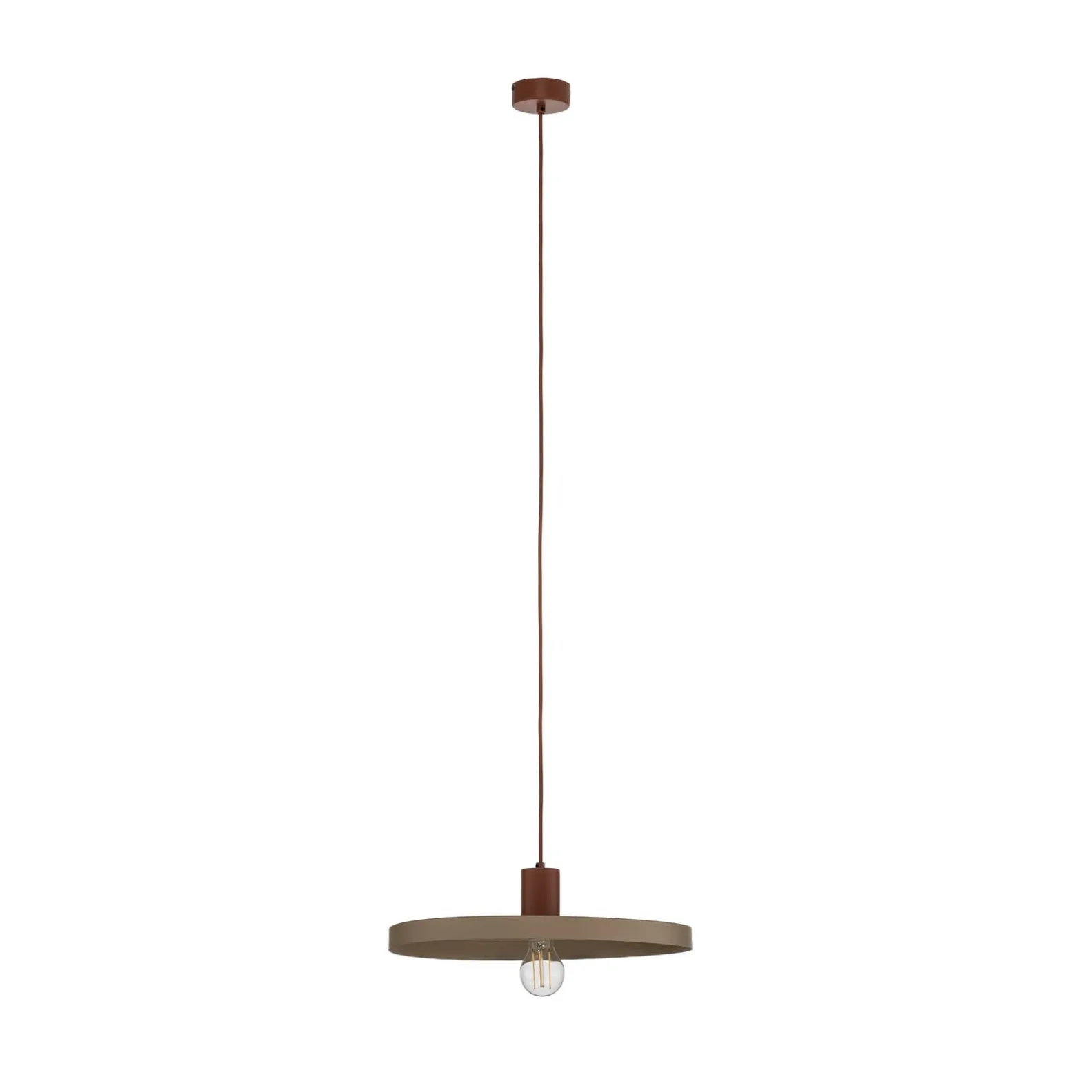 Pendelleuchte Sila, sand/rot, Metall, Ø 45 cm, E27