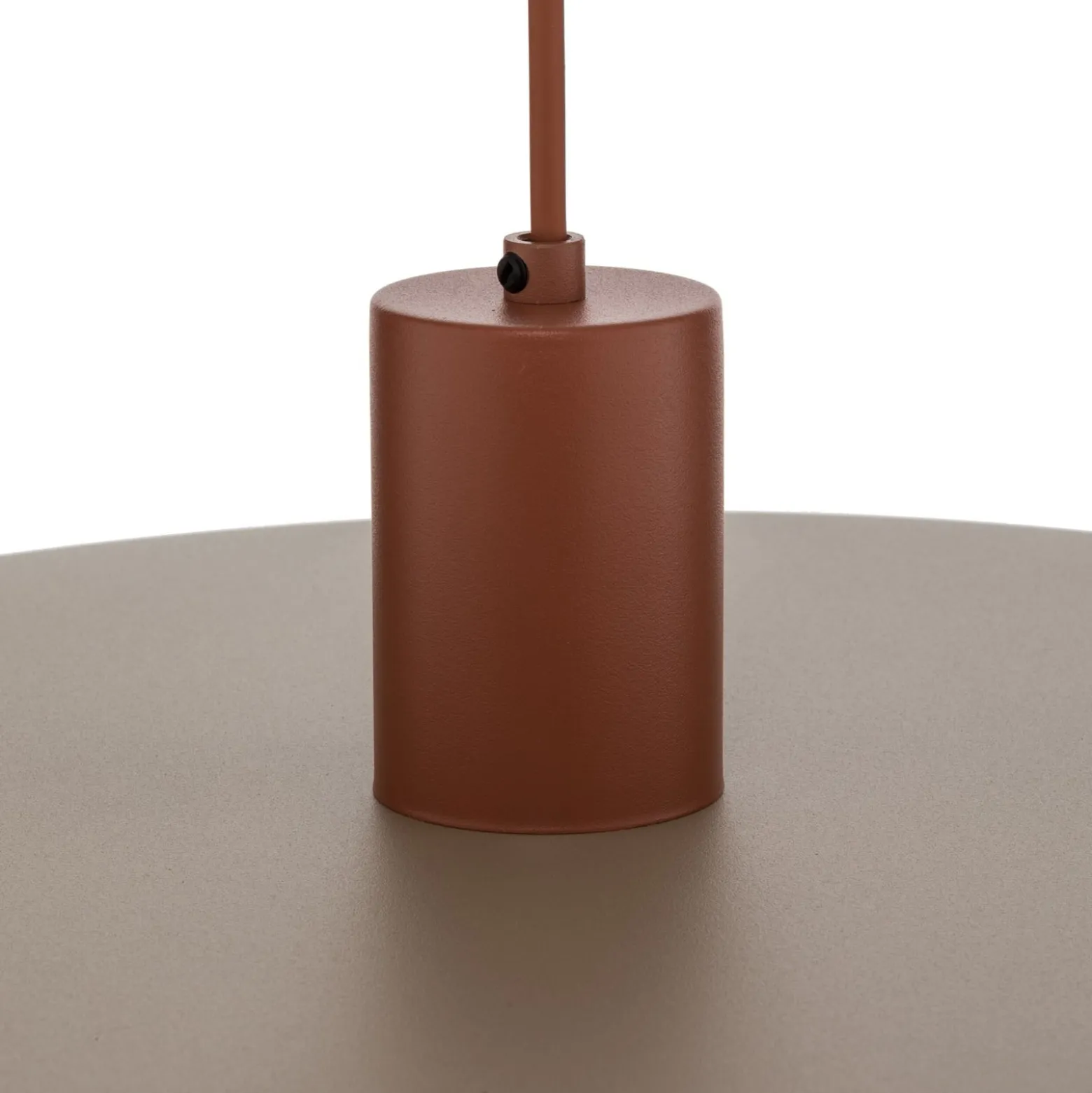 Pendelleuchte Sila, sand/rot, Metall, Ø 45 cm, E27