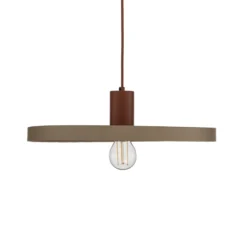 Pendelleuchte Sila, sand/rot, Metall, Ø 45 cm, E27