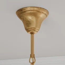 Pendelleuchte Wivara 5, fünfflammig, gold