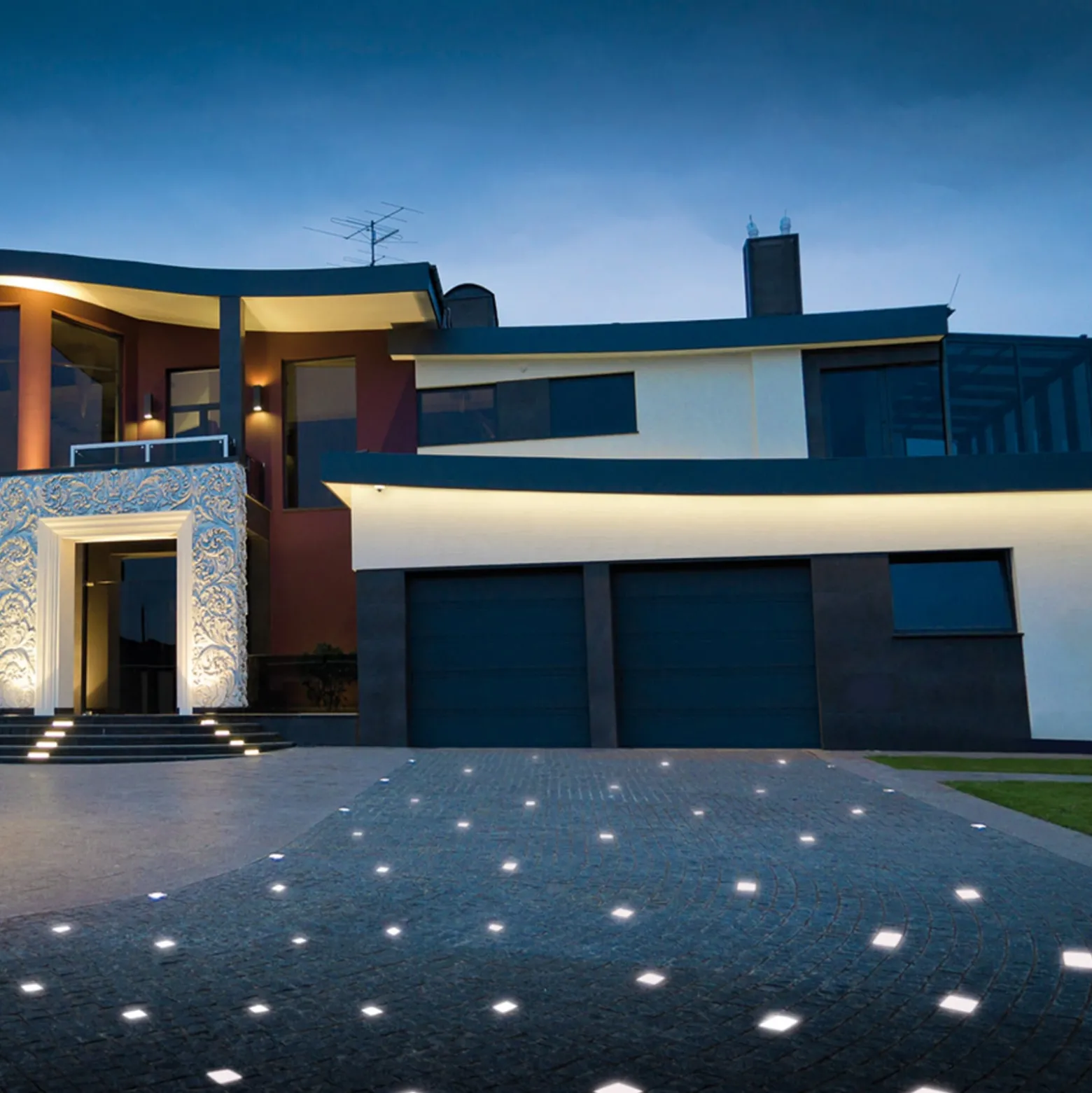 Pflasterstein Light Stone Beton mit LED 6 cm