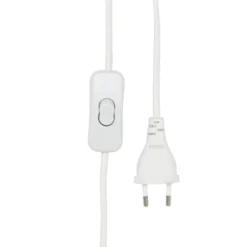 PR Home Tischlampe Leya, grün/weiß, Höhe 54 cm, Metall/Stoff