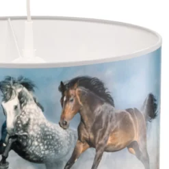 Print-Hängeleuchte Horses
