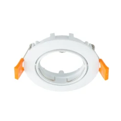 Prios Deckeneinbauleuchte Fibur, weiß, Zink, Ø 8,2 cm, 3er