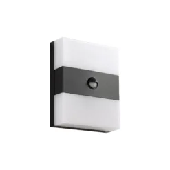 Prios LED-Außenwandleuchte Teekon, anthrazit, Sensor, IP44