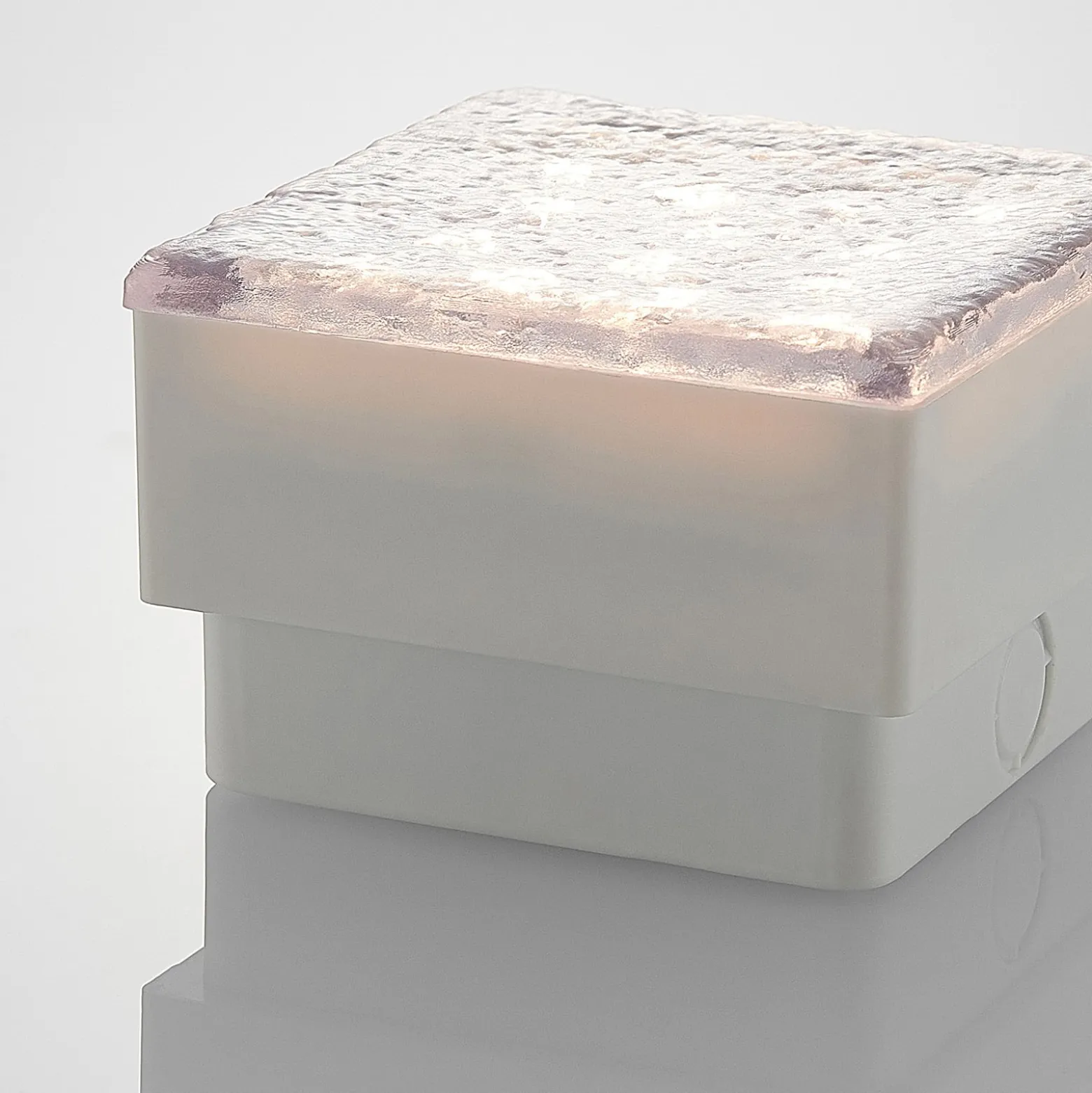 Prios LED-Bodeneinbauleuchte Ewgenie, 10 cm, transparent