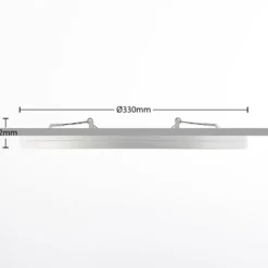 Prios LED-Deckenlampe Aureka, 2er-Set, Sensor, Ø 33 cm, weiß